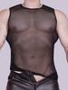 Herren Mesh Durchsichtig Tanktops Sexy Formgebende Weste Dünn Atmungsaktiv Mann Sommer Party T-Shirts Ärmellos Nachtclub Tanz
