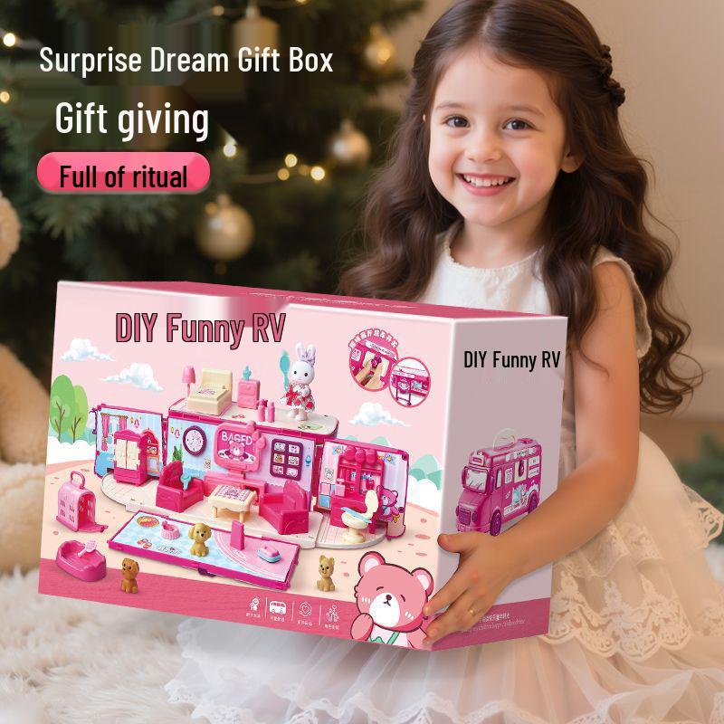 Princess House Bus Doll Playset for Girls (Ages 3-6) - Popular Birthday Gift
