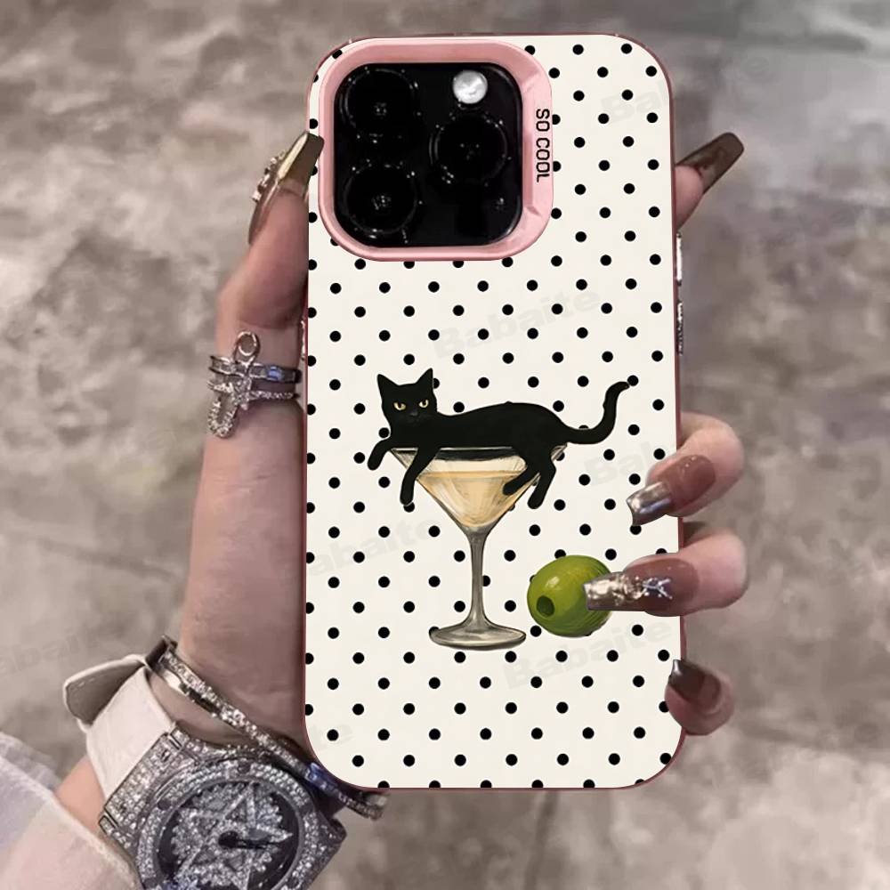 Dachshund Black Stripe Desigh Phone Case For iPhone 17 16 15 14 Plus 11 12 13 Pro Max X XR 17 Air 16E Electroplate Matte Cover