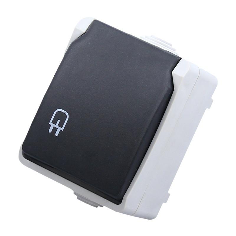 European Standard IP44 Waterproof Outdoor Socket with Switch – German Power Outlet, Splash-proof.