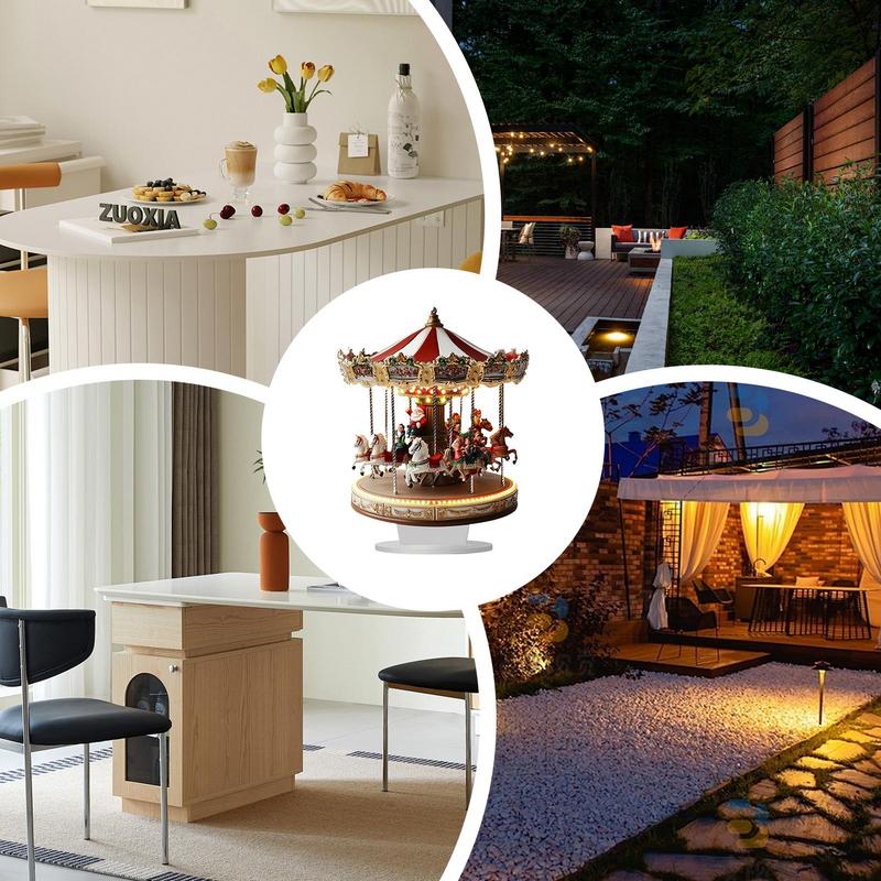 Weihnachten Fröhliches Karussell 2D Weihnachtsszene Festivaldeko Schlafzimmer Büro Schreibtisch Ornamente Heimdekoration Weihnachtsgeschenke