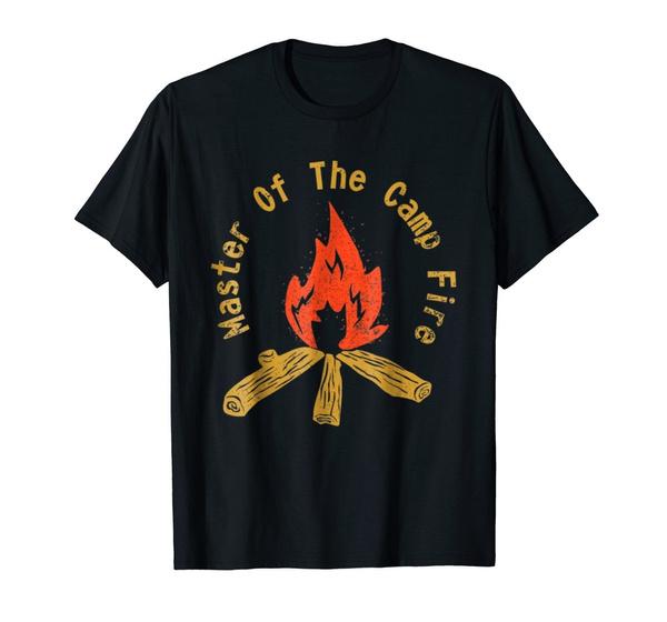 Master of Campfire Gifts for Camping Lovers Shirt Unisex Cotton Tshirt Summer Fashion Funny Printing Casual Cotton T Shirt