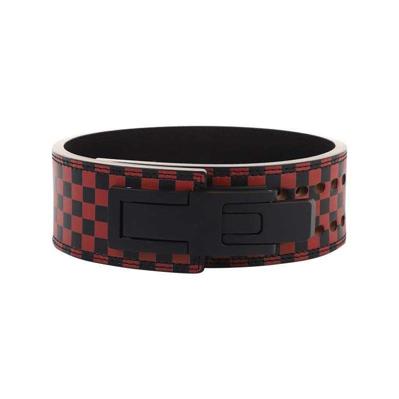Plaid Fitness Sports Belt Weightlifting Hard-lifting Training Squat Abdomen Protective Gear Waist Protection red