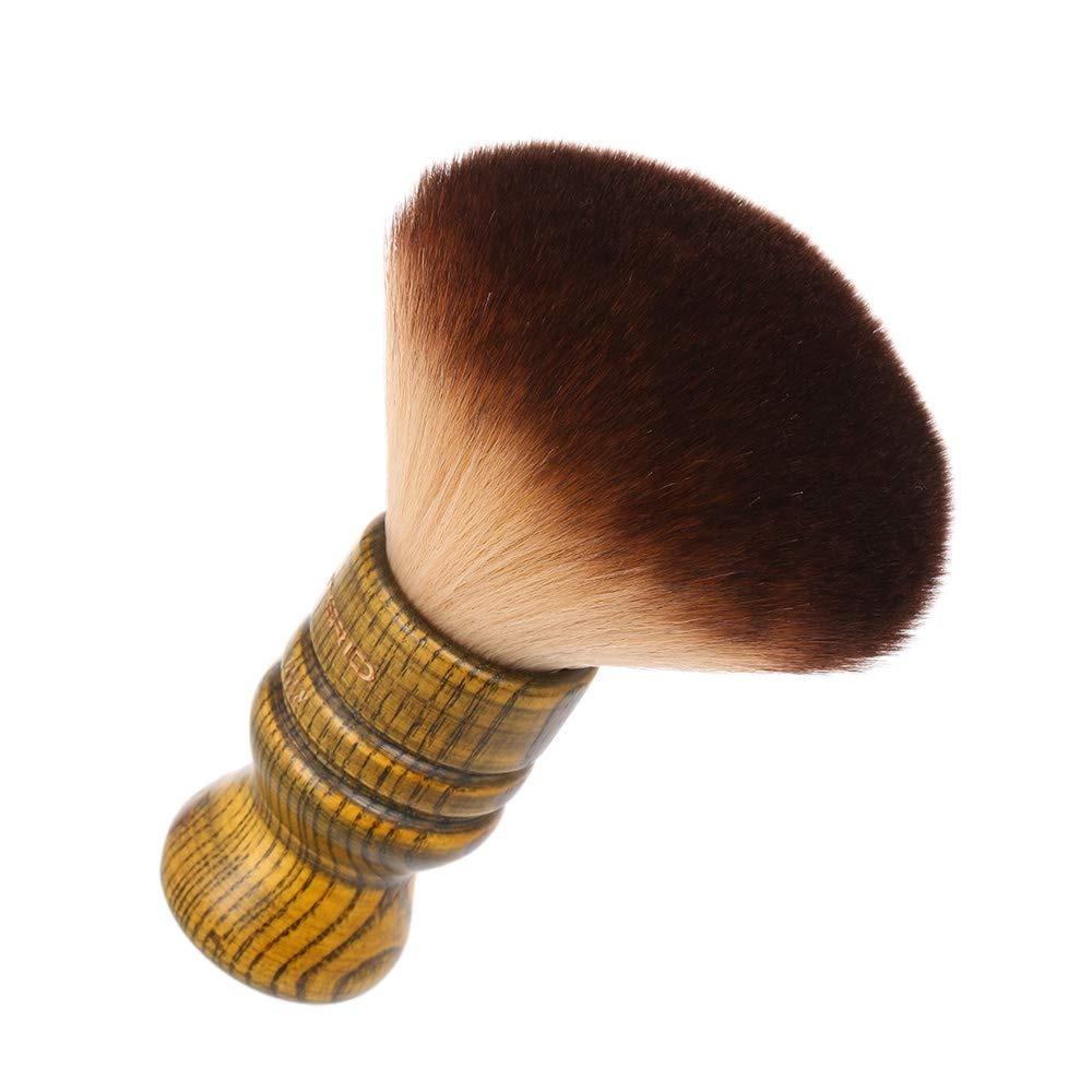 Wooden Handle Barber Neck Brush Nylon Hair Face Cleaning Brush Salon Hair Brush Salon Tool