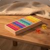 50 Stück Acrylwürfel mit Tablett Offene Holzbausteine