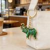 Elephant Keychain Vintage Creative Colorful Animal Pendant for Car Bag Decoration Cute Girls Accessory