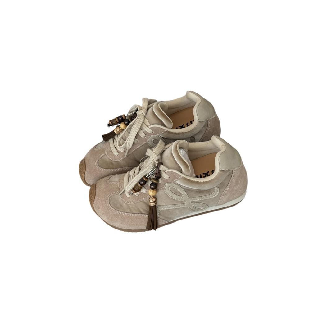 DAPAI SHOW 7cm inner height increase version retro German training shoes small crooked head mandarin duck shoelaces casual shoes women's Forrest Gu