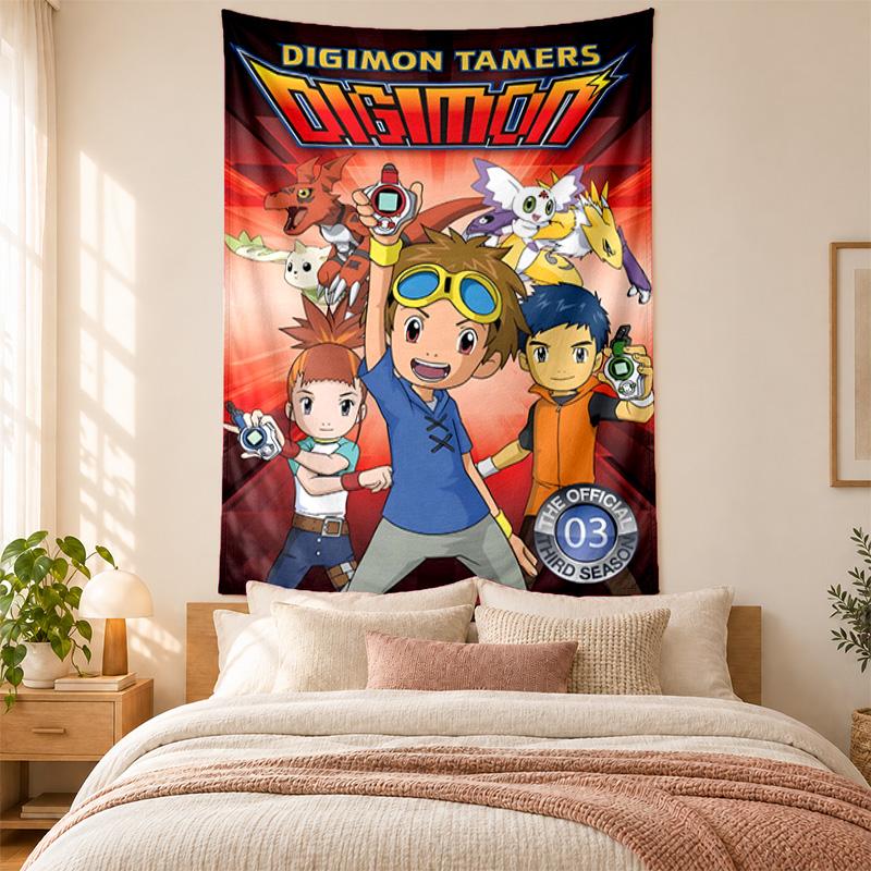 Digimon Tapestry highquality for decorating living room bedroom dorm walls ideal as bedroom wallart orholiday gift