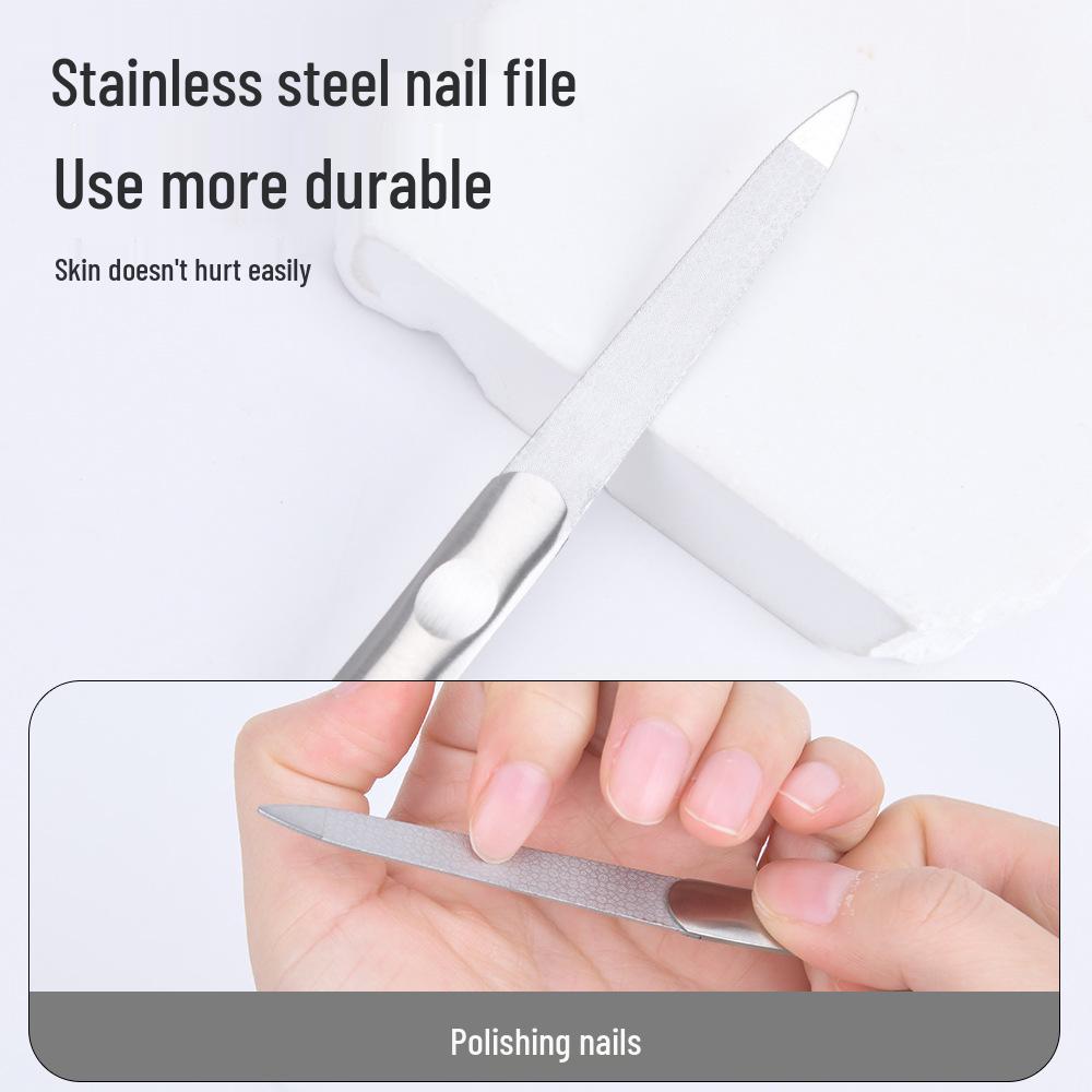 Stainless Steel Nail Clipper and Cuticle Scissors Set with Nail File - Manicure Tools for Grooming