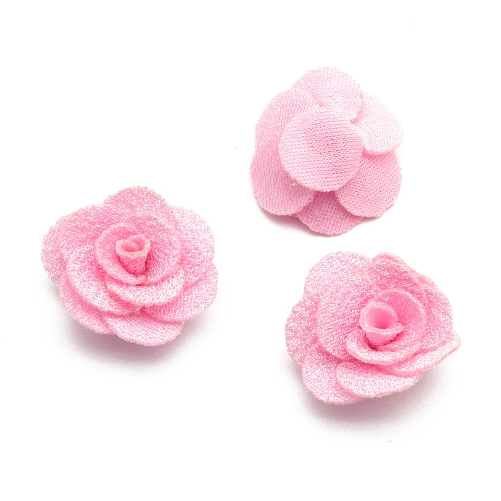 

20 шт. 2,5 см 3D сетчатая роза аппликация для DIY головных уборов заколки для волос декор аксессуары одежда шляпа обувь поделки швейные нашивки One Size розовый