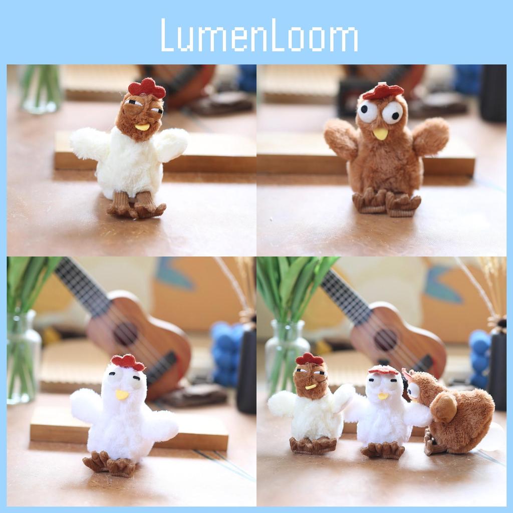 Adorable Plush Bubble Blowing Chicken Keychain Cute Soft Pp Cotton Stuffed Animal