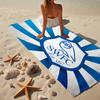 1PC Blue Sheffield With Owl  Beach Towel - Soft,  Absorbent Microfiber, Lightweight, Ideal for The Beach, Parties, Travel, Camping Fan Gifts