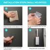 Silicone Toilet Brush Set Long Handle No Drill Wall Mounted Quick Dry Leak Proof For Bathroom Deep Cleaning Durable Multi Use