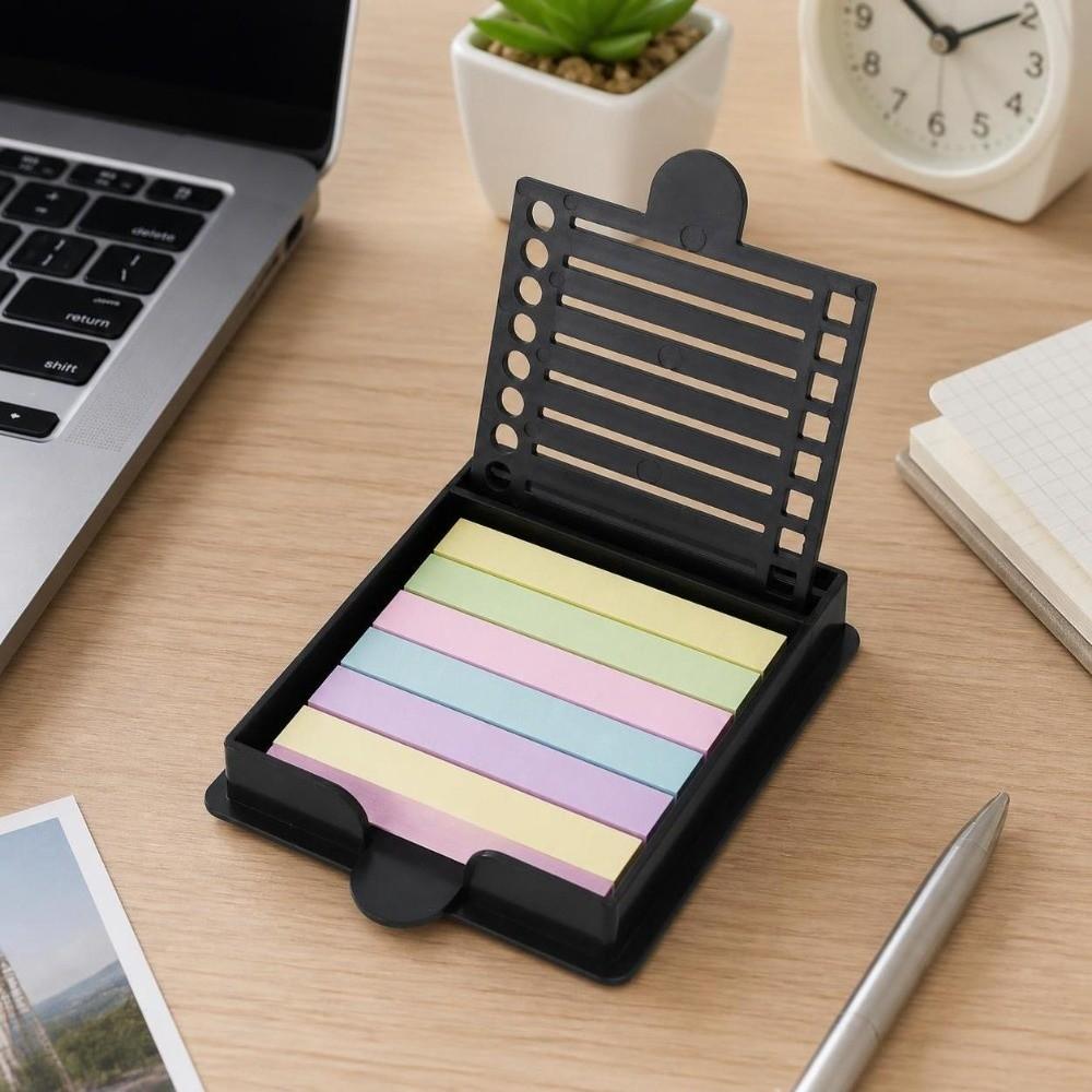6pcs Reusable Sticky Note Stencil Five Templates Note Dispenser Sticky Note Holder For Office Desk