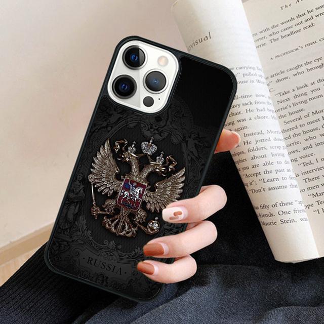 Russia Flag Coat Of Arms Phone Case Cover For iPhone 17 Air 16 15 14 plus 12 13 pro max coque Shell Fundas