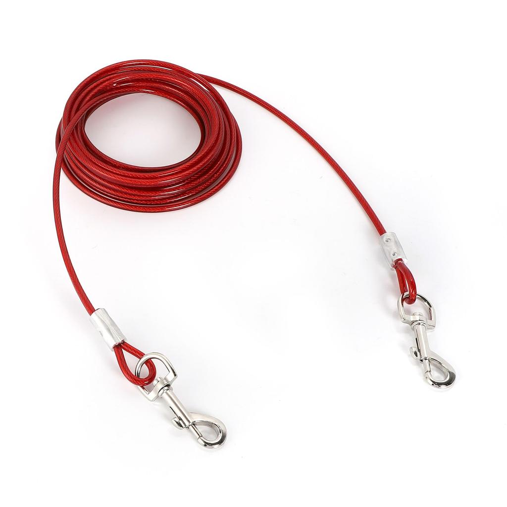 EZBUG Long Lead Dog Tether Lead Runner Cable Training Lead 5mm for Dogs (7.6m)