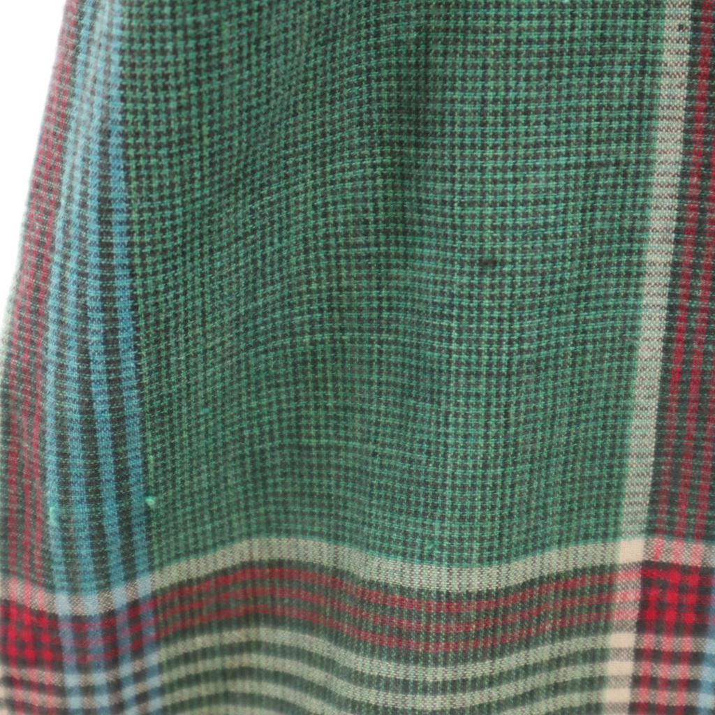 Country Traditionals by PENDLETON 90s Made In USA Old Check Pattern Five-quarter Sleeve Button Down Shirt Men's Used