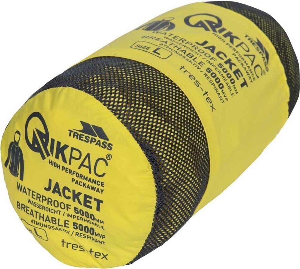 Jacket Trespass Qikpac Packaway Rain Jacket Yellow