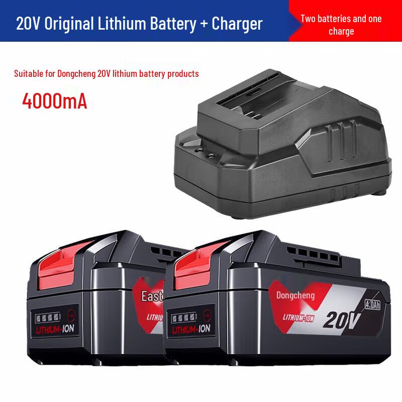 Dongcheng 20V 4000mAh Cordless Battery and Charger Set CN plug (adapter included)