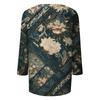 Trendy Vintage 3/4 Sleeve Top For Women,Ladies Casual Three Quarter Sleeve Round Collar Printed T-Shirt Blouse