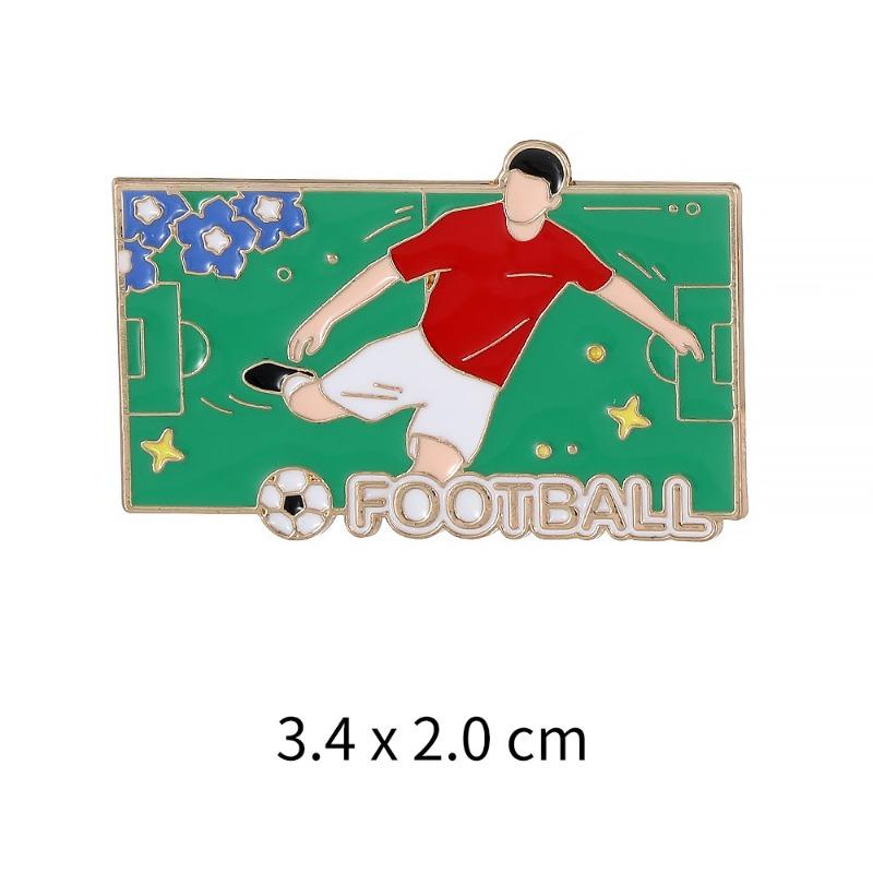 1Pc Cartoon Basketball Football Badminton Metal Badge Student Backpack Hat Denim Coat DIY Deco Lapel Pins Boy Couple Brooch