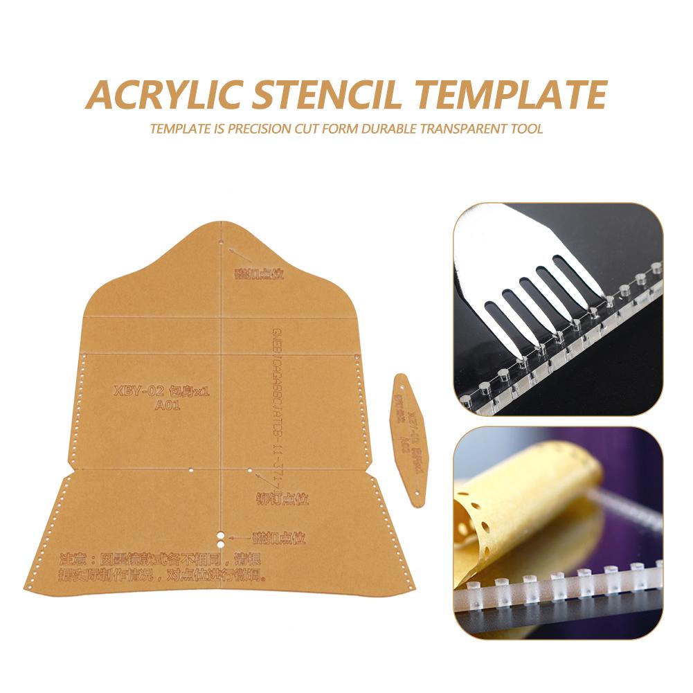 Leather Eyeglasses Case Template Set Acrylic  Pattern Stencil Template DIY XBY 02