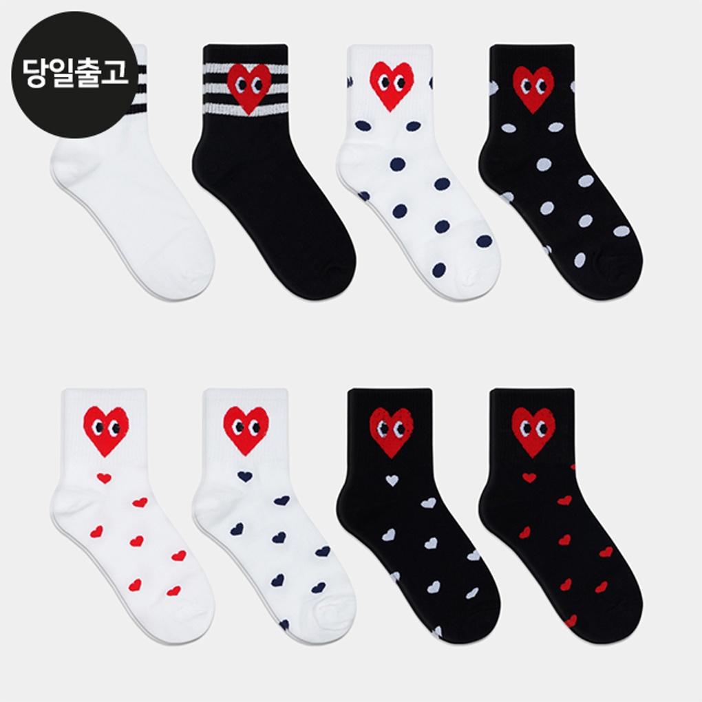

PG Women s/Student Heart Series Medium Socks (5 Pairs) Set - Daily Student Girls Fashion