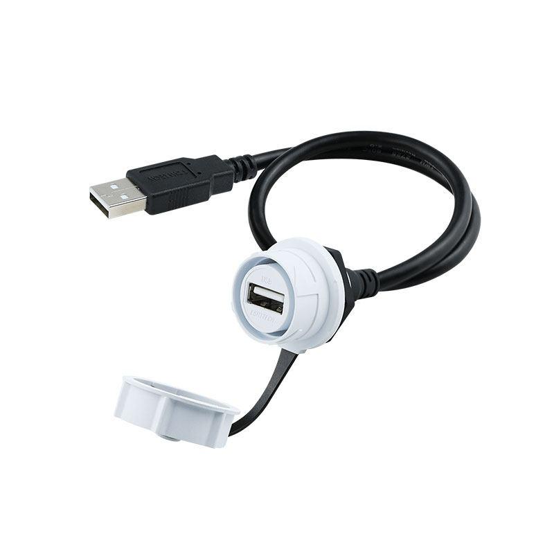 USB2.0 USB3.0 Screw Lock Waterproof USB Aviation Connector Socket Female To Male Industrial Data Extension Cable 0.3M 0.5M 1M