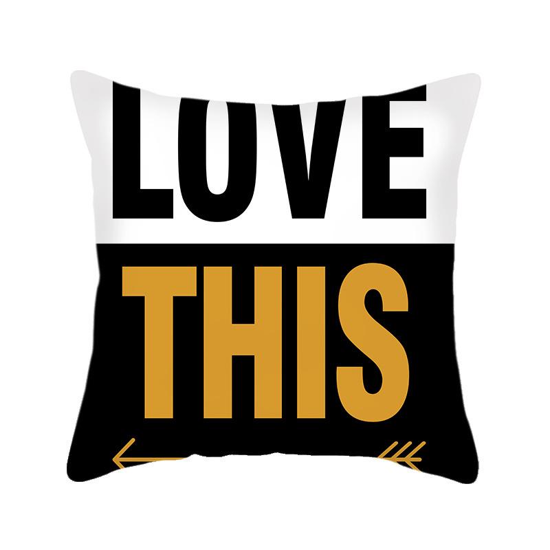 Nordic Cushion Pillow Geometric Linen Pillow Cover Yellow European Nordic Ins Style Cushion Cover