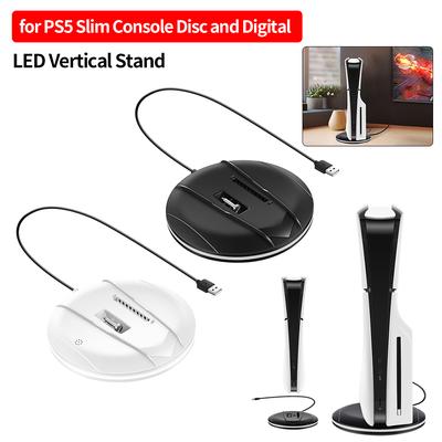 Vertikální stojan s LED displejem Stojan na základní konzolu Stojan na konzolu pro PS5 Slim Console Disc a Digital pro Playstation 5 Slim Console