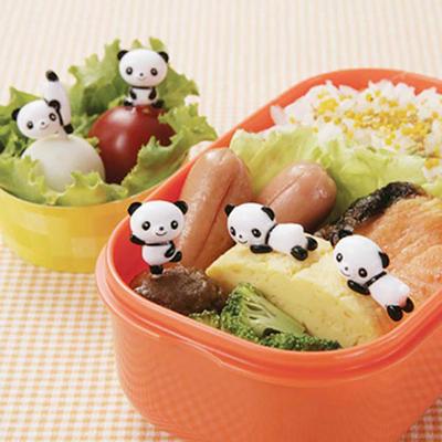 8 Adet/takım Mini Karikatür Panda Meyve Çatalı Çocuklar Aperatif Tatlı Seçtikleri Tookpick