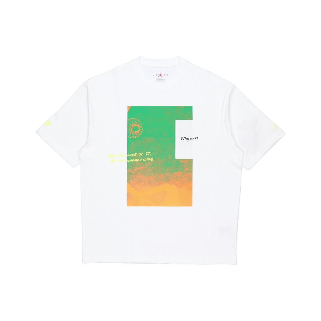 Jordan Why Not? Casual Sports Print Short Sleeve T-shirt Men Tops White DC3248-100