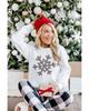 Azura Exchange Leopard Snowflake Pullover Sweatshirt