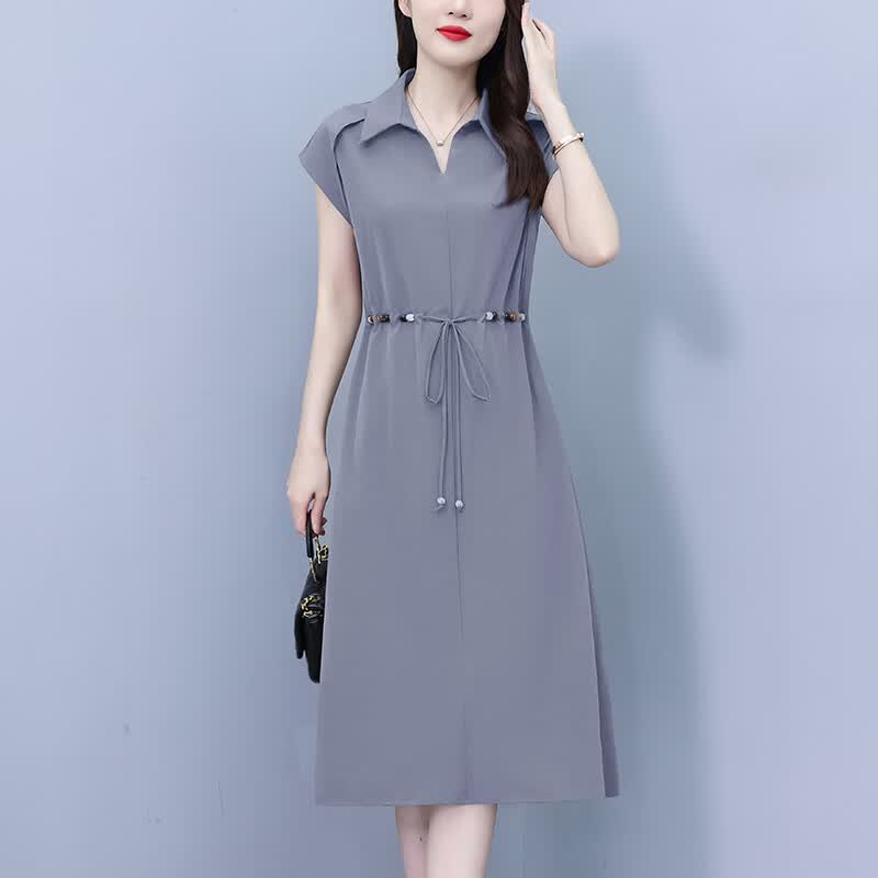 Women's A-Line Shirt Collar Summer Dress