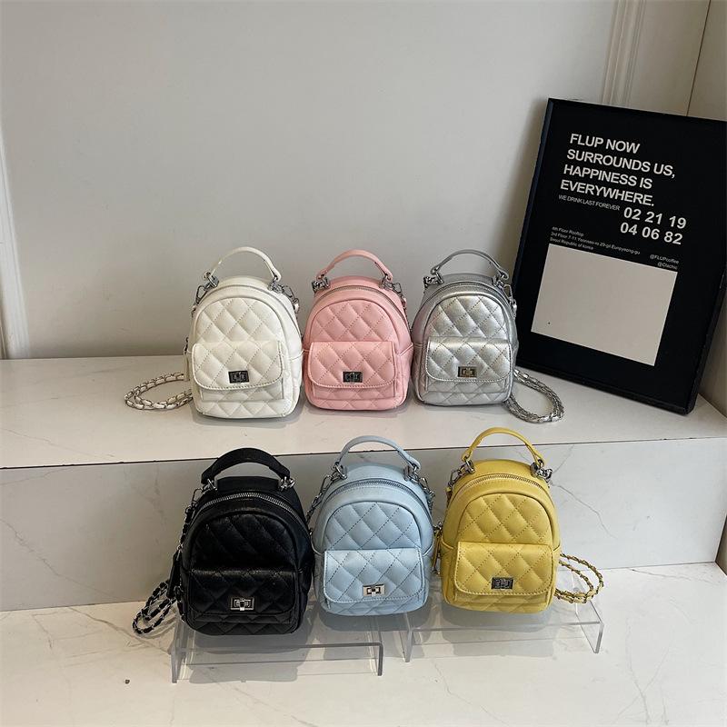 Bag Women's Fashion Trend Backpack 2025 Summer New Niche Simple Casual Rhombus Women's Bag