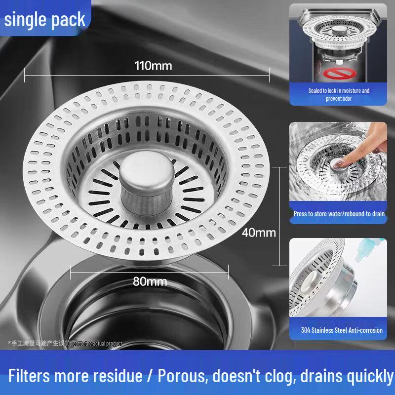 Stainless Steel Pop-up Sink Drain Stopper