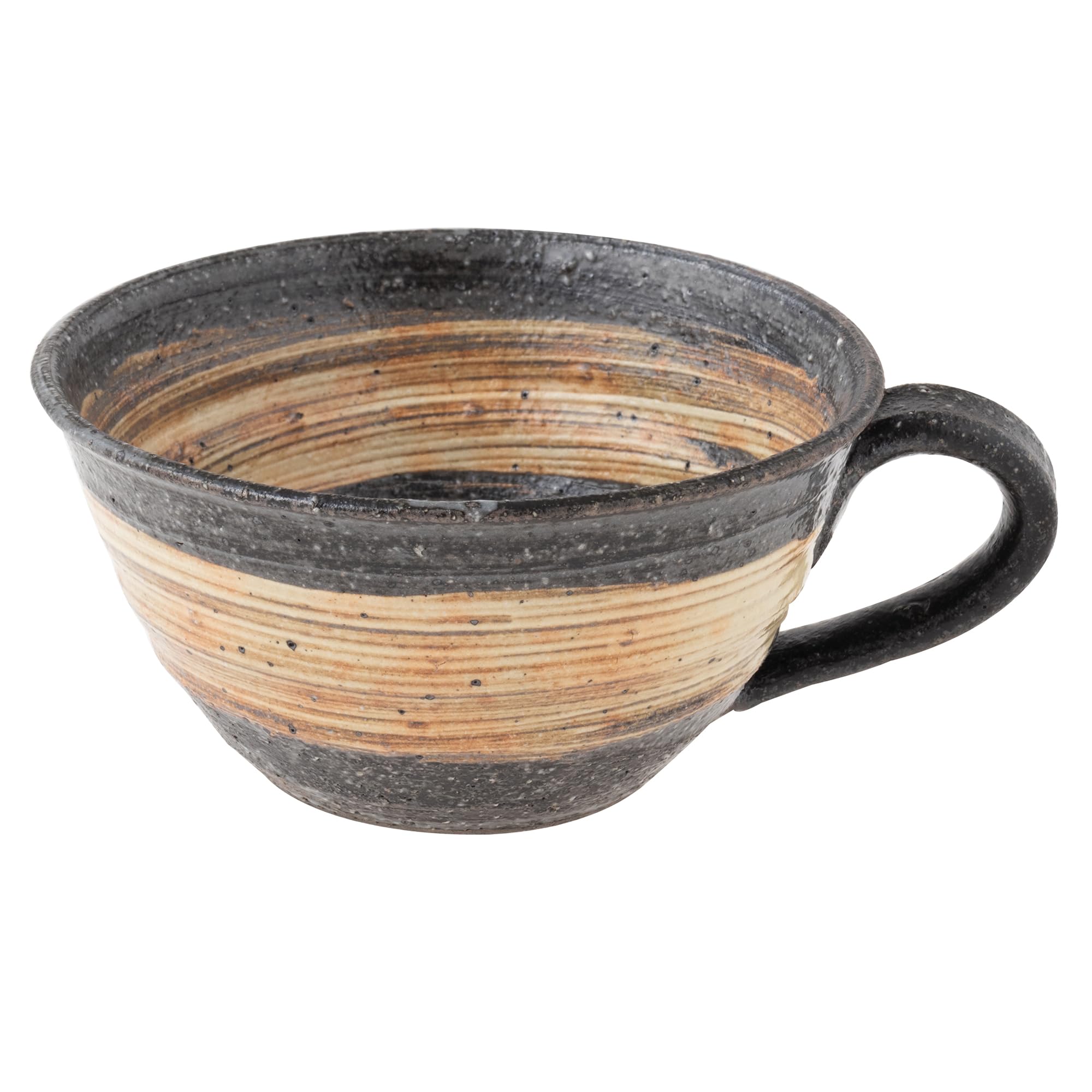 

Кружка для супа Marui Seito Shigaraki Ware Hechimon, прибл.. Вместимость 350 мл, Грубая матовая отделка, Коричневый, MR-3-4403