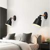 Creative Small Kinkiet Bedroom Night Balcony Wooden Alley Kinkiet (Black, Bulb Not Included)