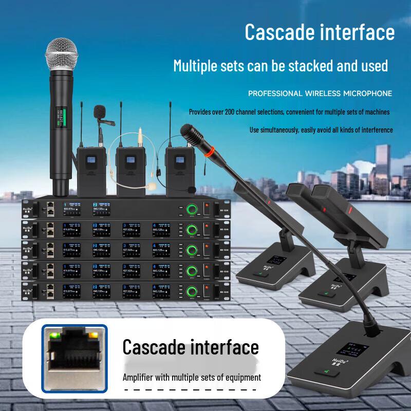 HuiDu BS-G20F2 Professional Wireless Microphone System (CN Version)