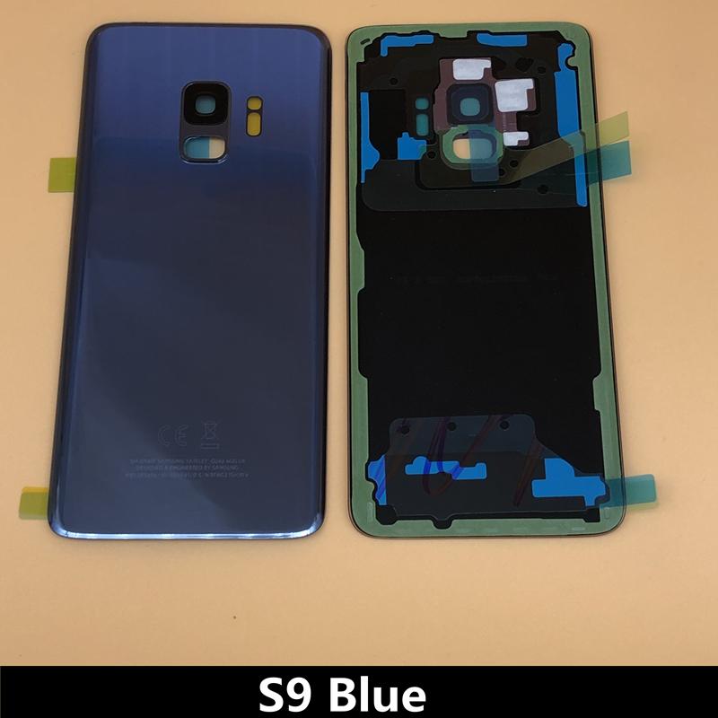 Back Glass Replacement G965 G960 Battery Rear Door   with Camera Lens CE  Sticker For Samsung Galaxy S9 S9+