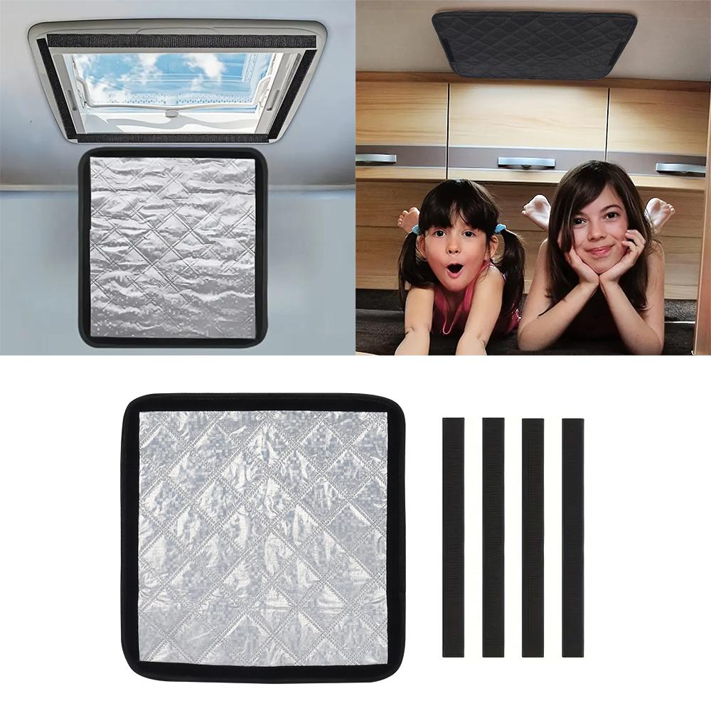

1PC RV Sunshade Skylight Shading Pad Foldable Awning Cover Waterproof Camping Tailgate Sunshade Car Trailer RV Accessories