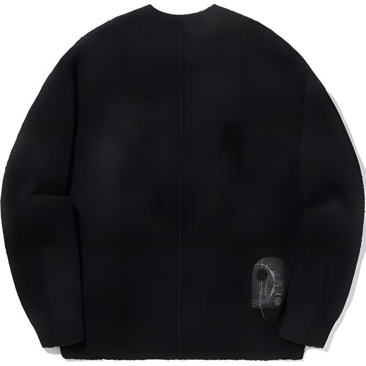 Li Ning X Jackie Chan Kollaboration Kung Fu Serie Einfacher Lässiger Lockerer Pullover Warmer Pullover Herrenpullover Schwarz AMBU281-2