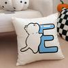 Süßer Custom Art Katze Personalisierter Kissenbezug Überwurf Kissenbezug Verdeckter Knopf Strapazierfähiges Polyester Stuhlkissen