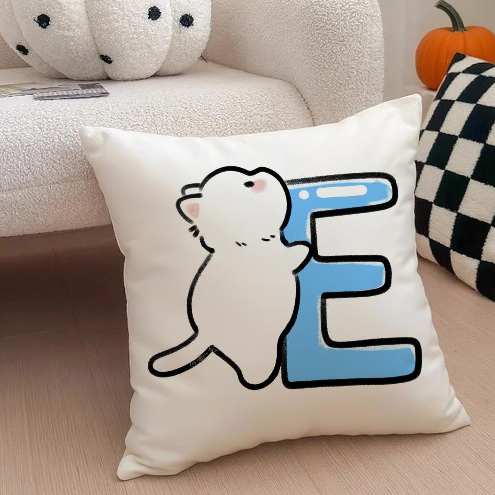 Süßer Custom Art Katze Personalisierter Kissenbezug Überwurf Kissenbezug Verdeckter Knopf Strapazierfähiges Polyester Stuhlkissen