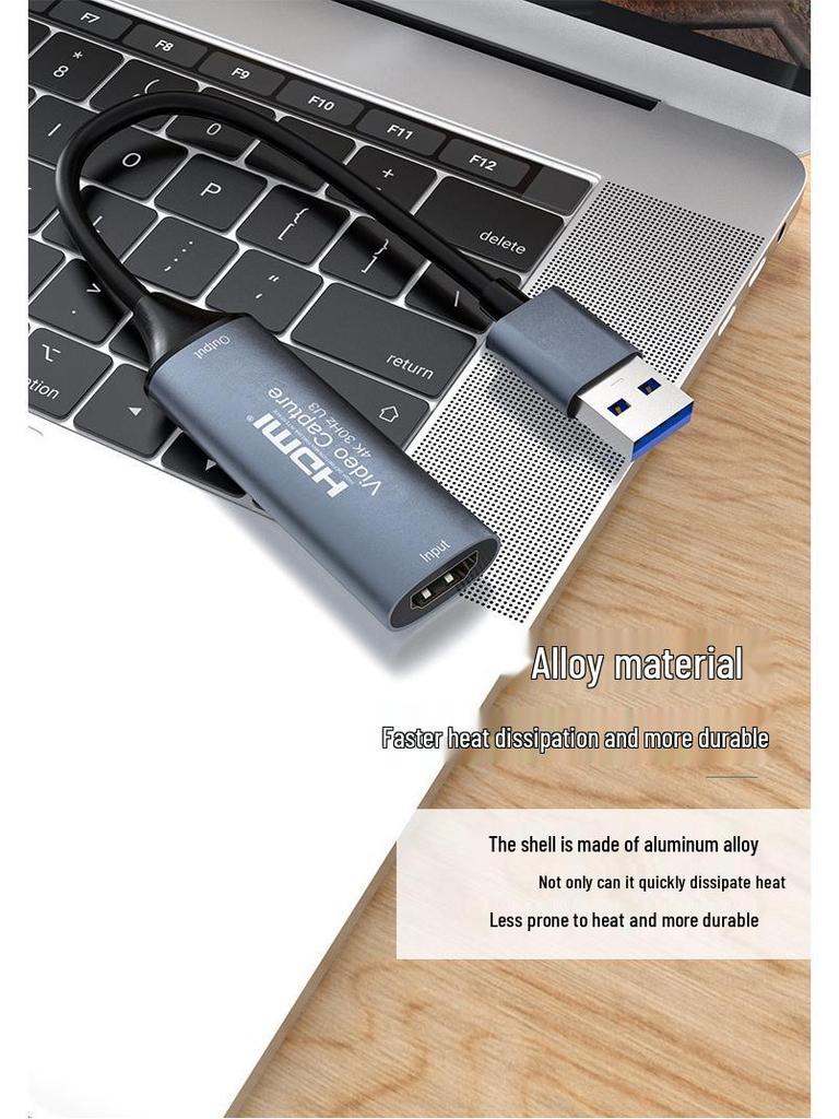 4K USB 3.0 HDMI Capture Card for HD Game Recording & Live Streaming
