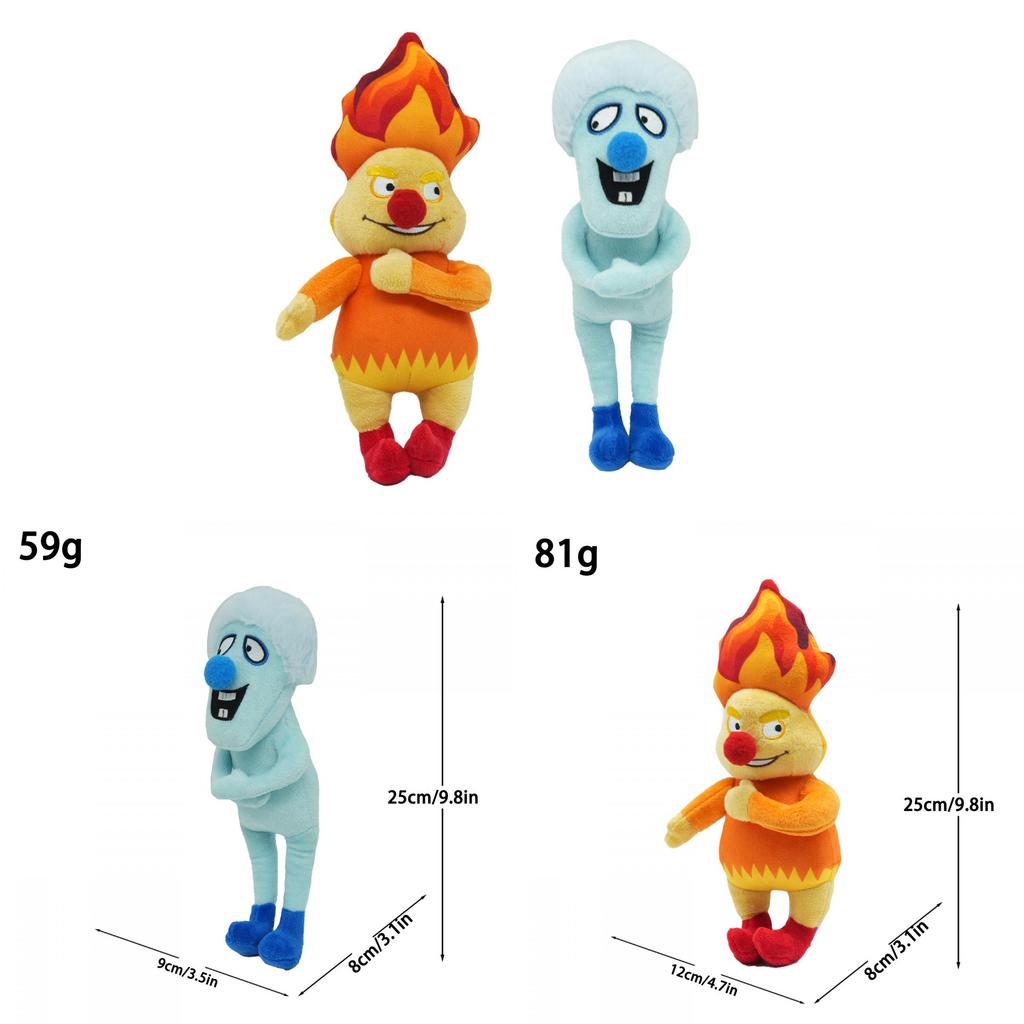 The Year Without A Santa Claus Plush Toy Fire God Ice God Soft Stuffed Doll For Kids And Collectors