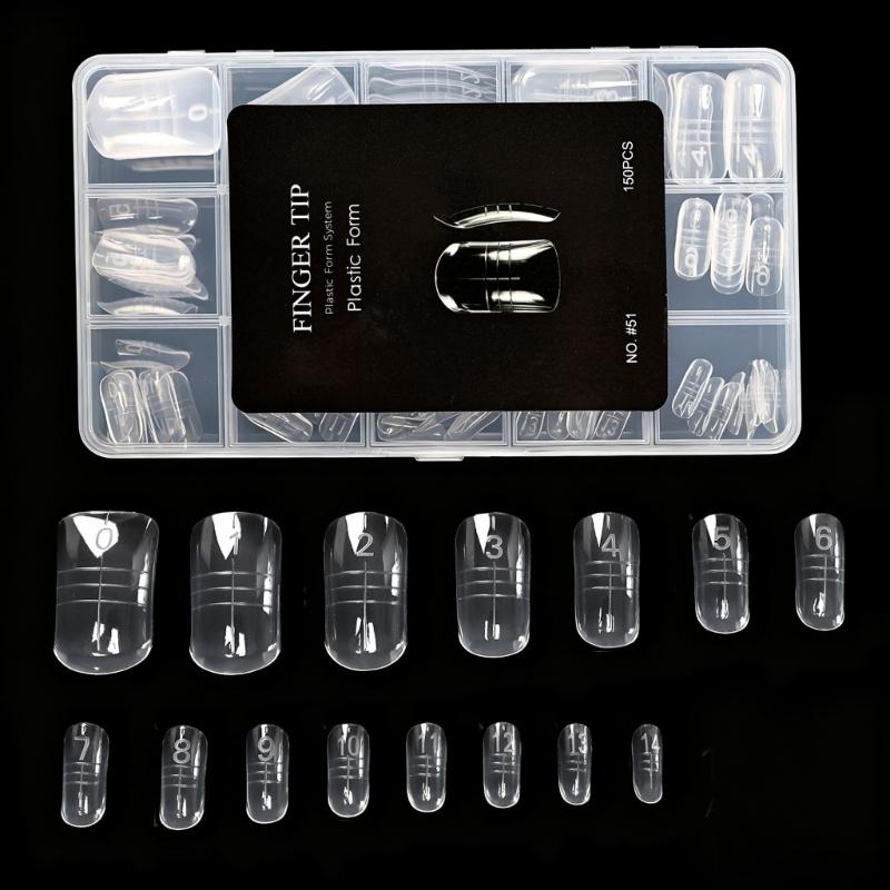 Professional Nail Double Forms ABS Crystal Tip For Quick Length Extension Durability At Home Salon Manicure Nail Mold