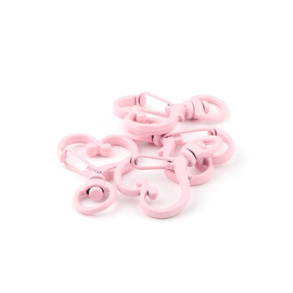 5Pcs/Lot Colorful Metal Heart Lobster Clasp Hooks Key Rings Connectors for DIY Keychain Jewelry Making Findings Accessories