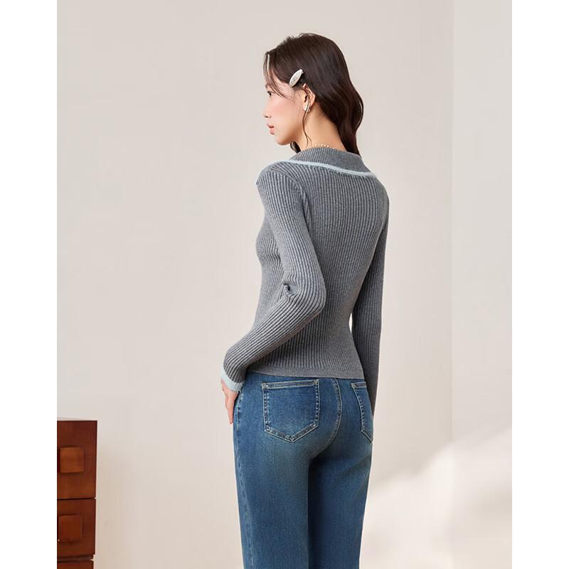 IEF Women's Retro Ribbed Knit Sweater