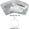 50PCS Diamond Bead Storage Bag Sewing Storage Tool Reusable Sealed Bag With 1 Ring